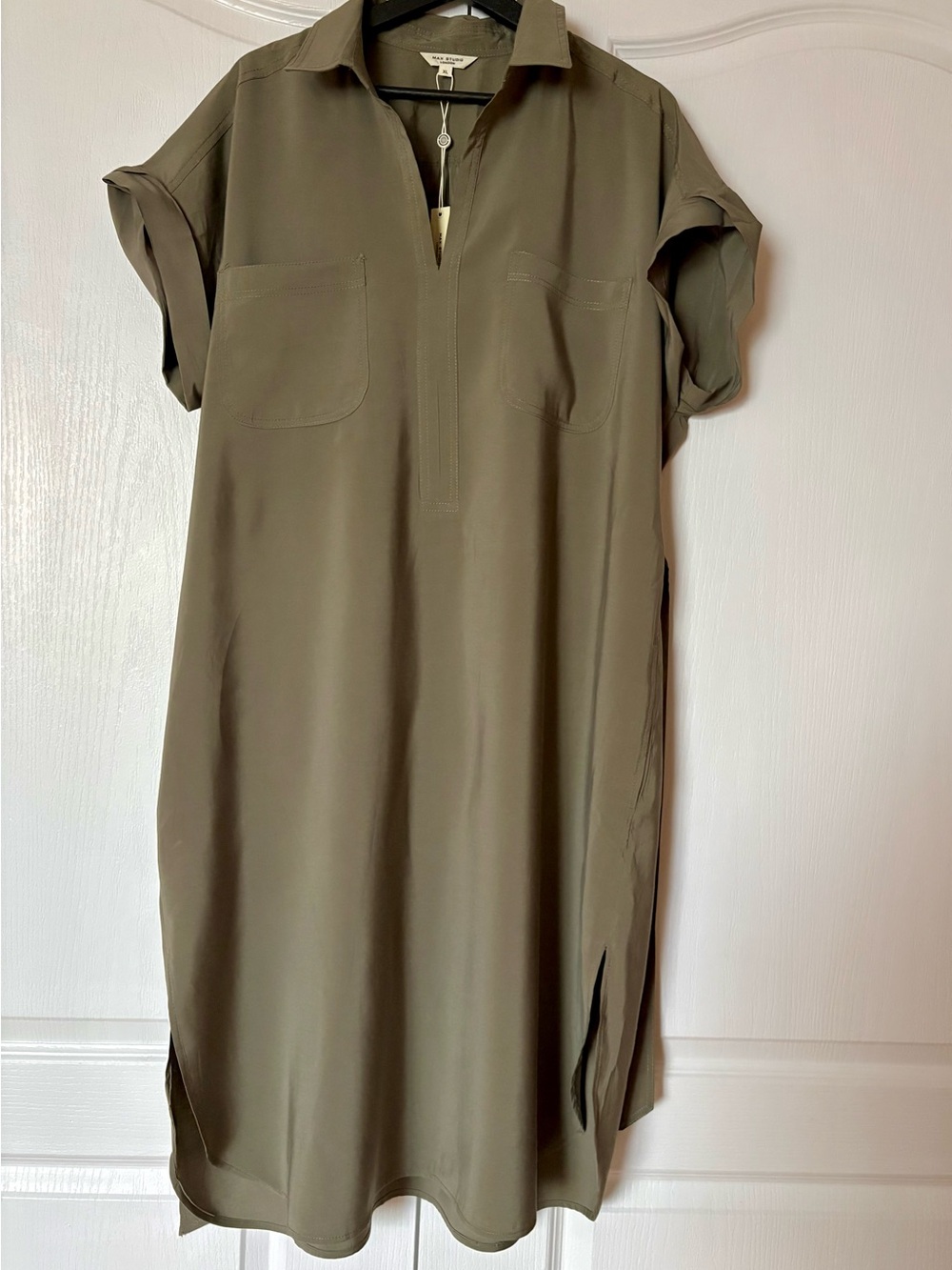 Max Studio London XL Olive Green Dress